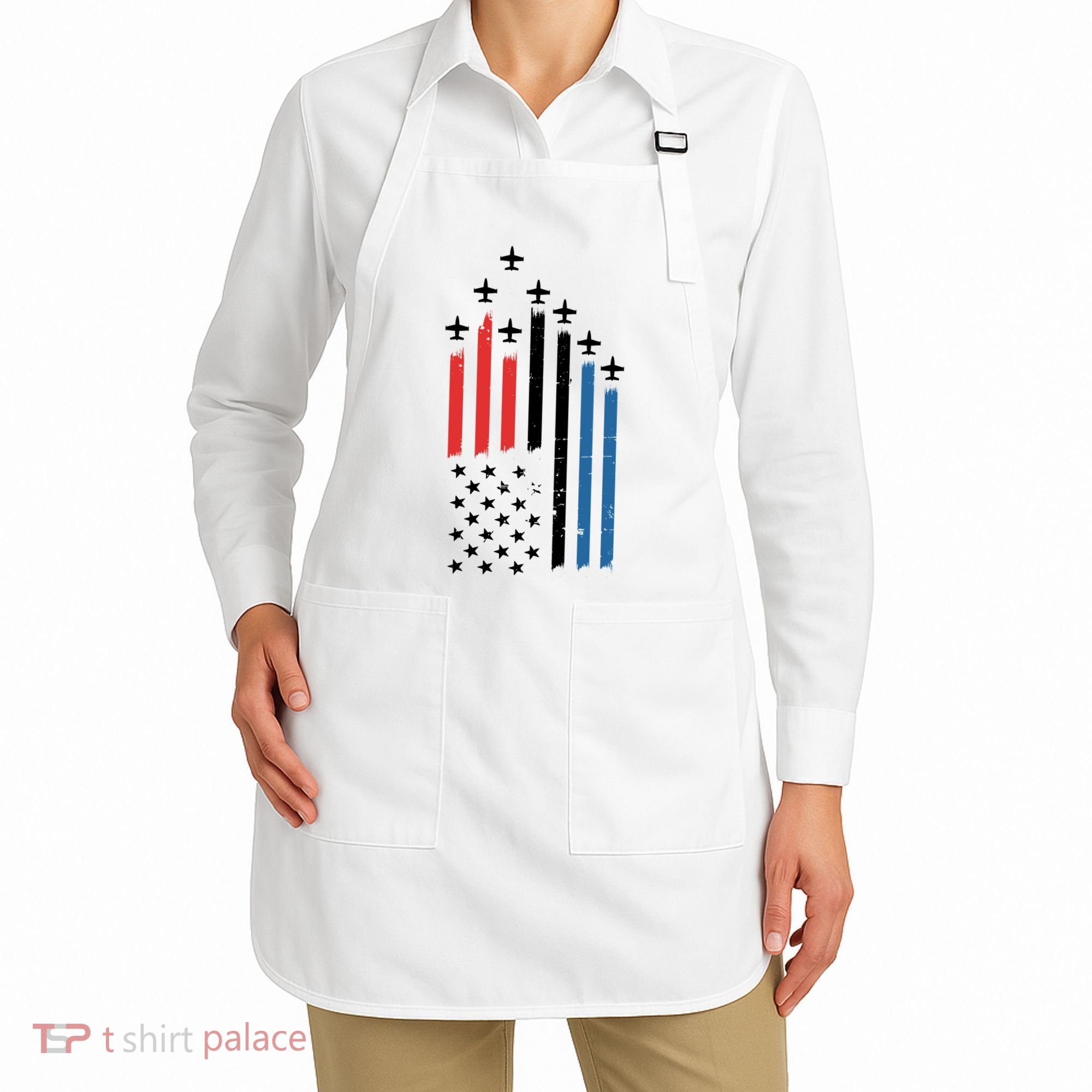 4th Of July Jets American Flag Apron