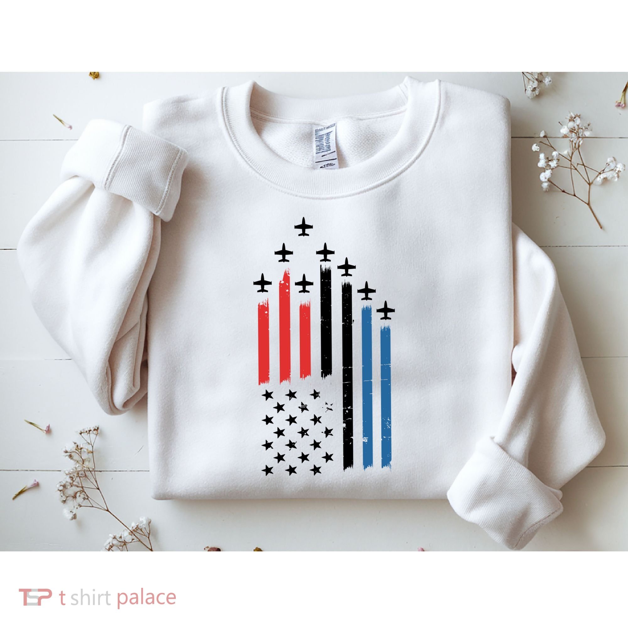 4th Of July Jets American Flag Sweatshirt
