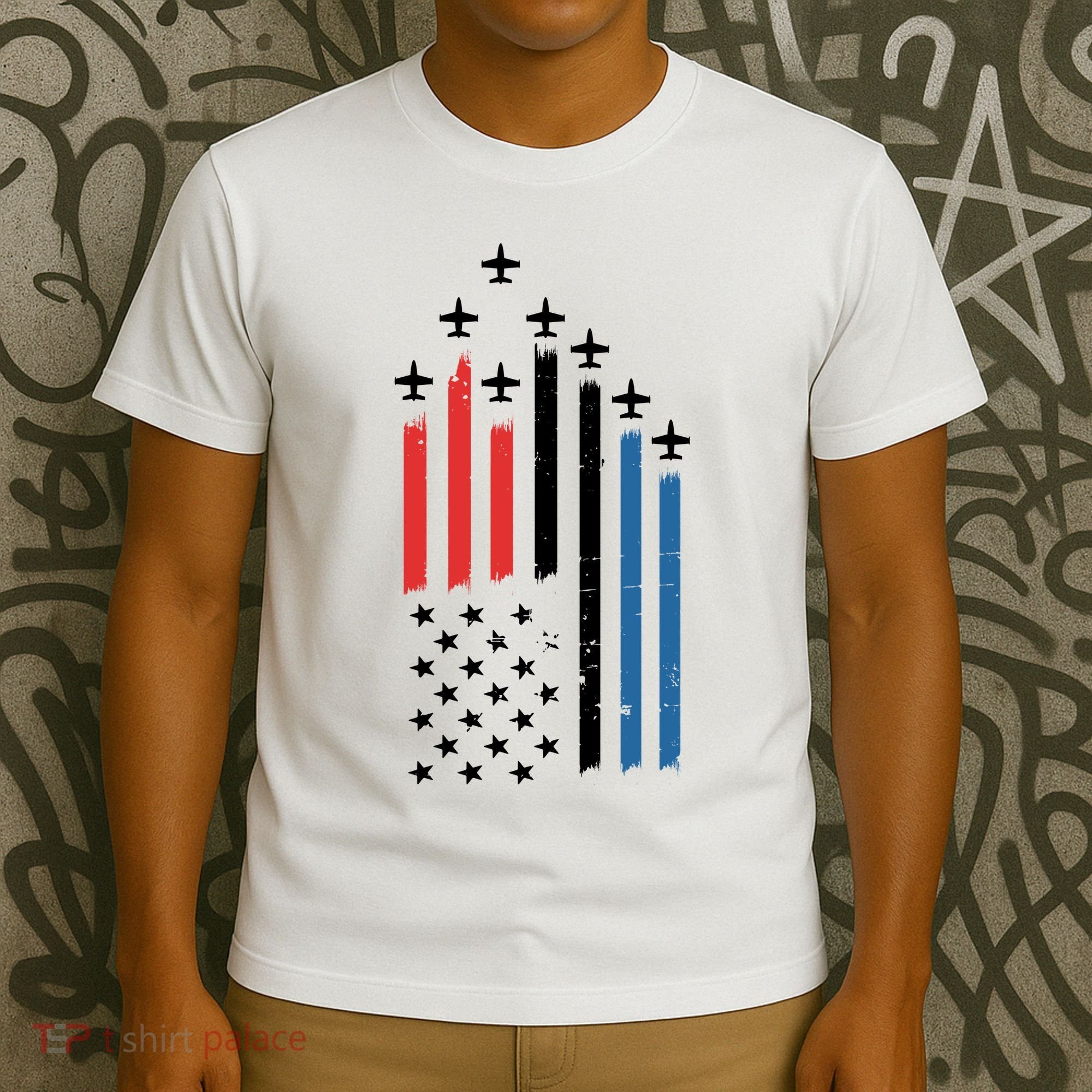 4th Of July Jets American Flag T-Shirt