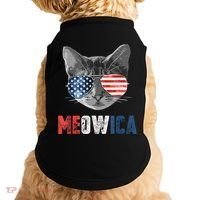4th Of July Bald Eagle Mullet Meowica Usa Usa Merica Doggie Tank thumb 0