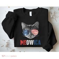 4th Of July Bald Eagle Mullet Meowica Usa Usa Merica Sweatshirt thumb 2