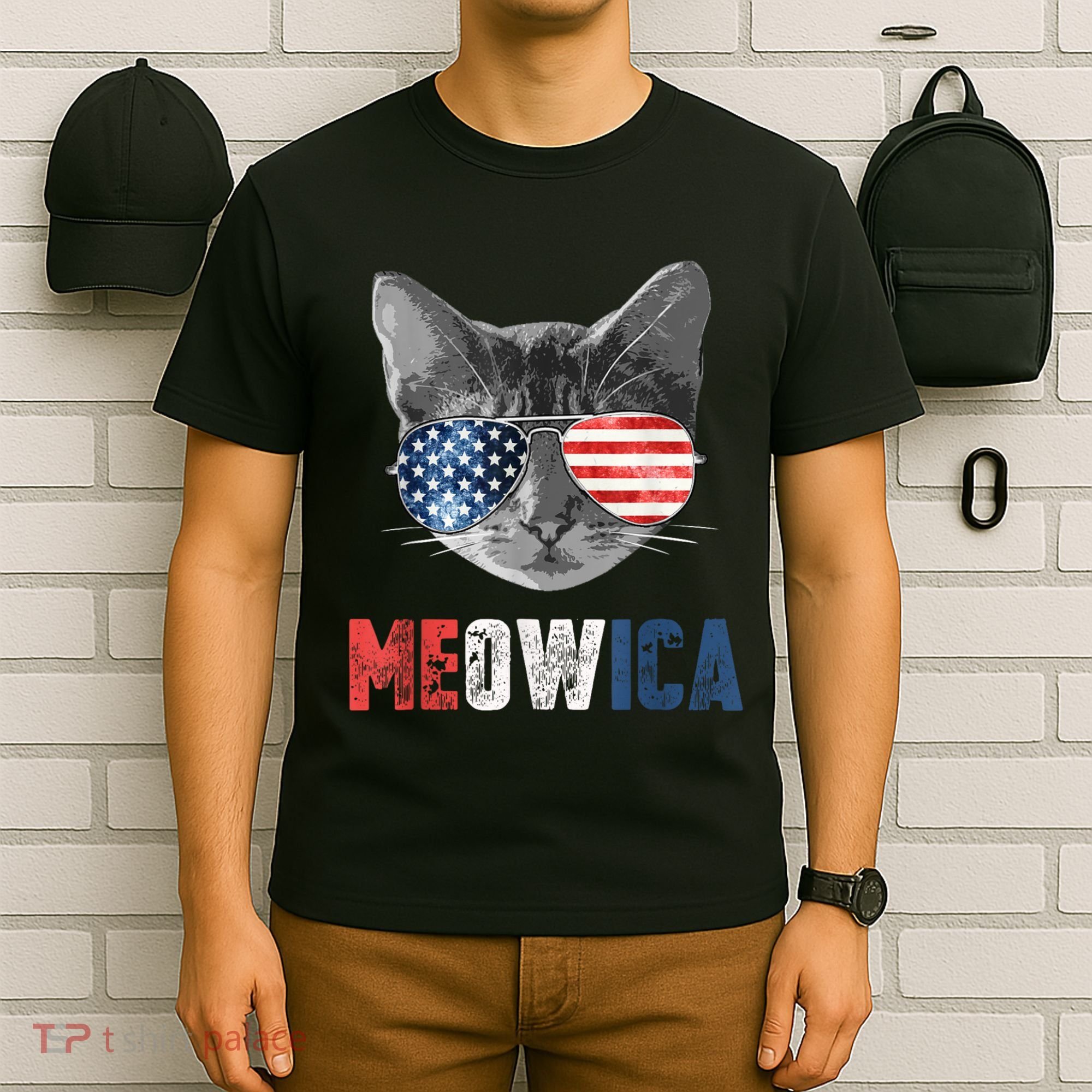 4th Of July Bald Eagle Mullet Meowica Usa Usa Merica T-Shirt