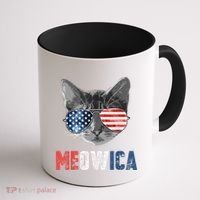4th Of July Bald Eagle Mullet Meowica Usa Usa Merica Coffee Mug thumb 1