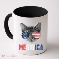 4th Of July Bald Eagle Mullet Meowica Usa Usa Merica Coffee Mug thumb 0