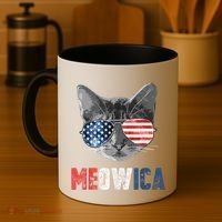 4th Of July Bald Eagle Mullet Meowica Usa Usa Merica Coffee Mug thumb 4