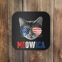 4th Of July Bald Eagle Mullet Meowica Usa Usa Merica Coaster thumb 0