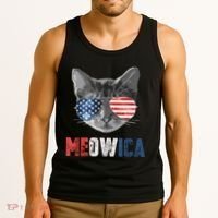 4th Of July Bald Eagle Mullet Meowica Usa Usa Merica Tank Top thumb 3