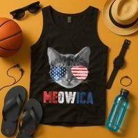 4th Of July Bald Eagle Mullet Meowica Usa Usa Merica Tank Top thumb 4