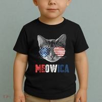 4th Of July Bald Eagle Mullet Meowica Usa Usa Merica Toddler T-Shirt thumb 2