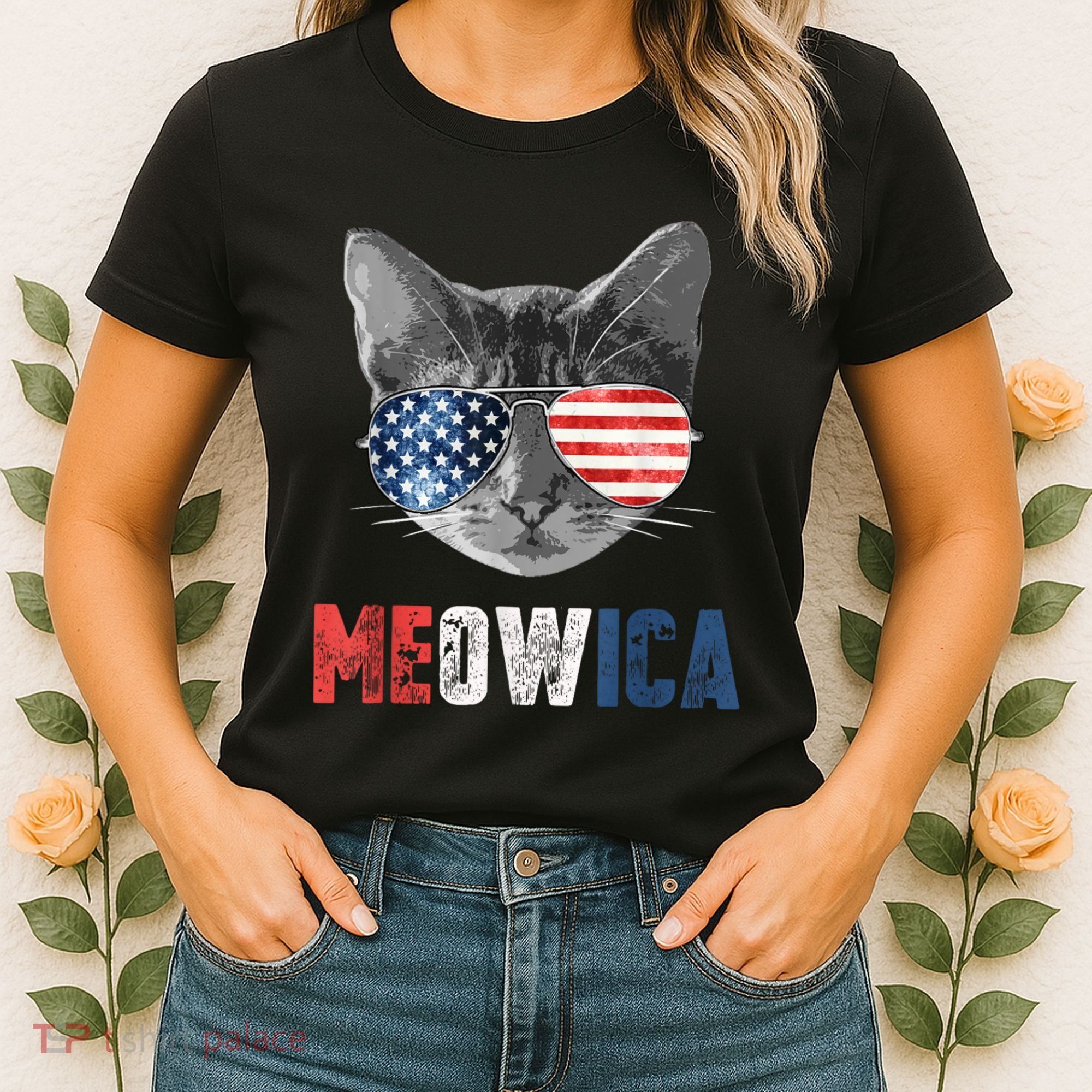 4th Of July Bald Eagle Mullet Meowica Usa Usa Merica Women's T-Shirt