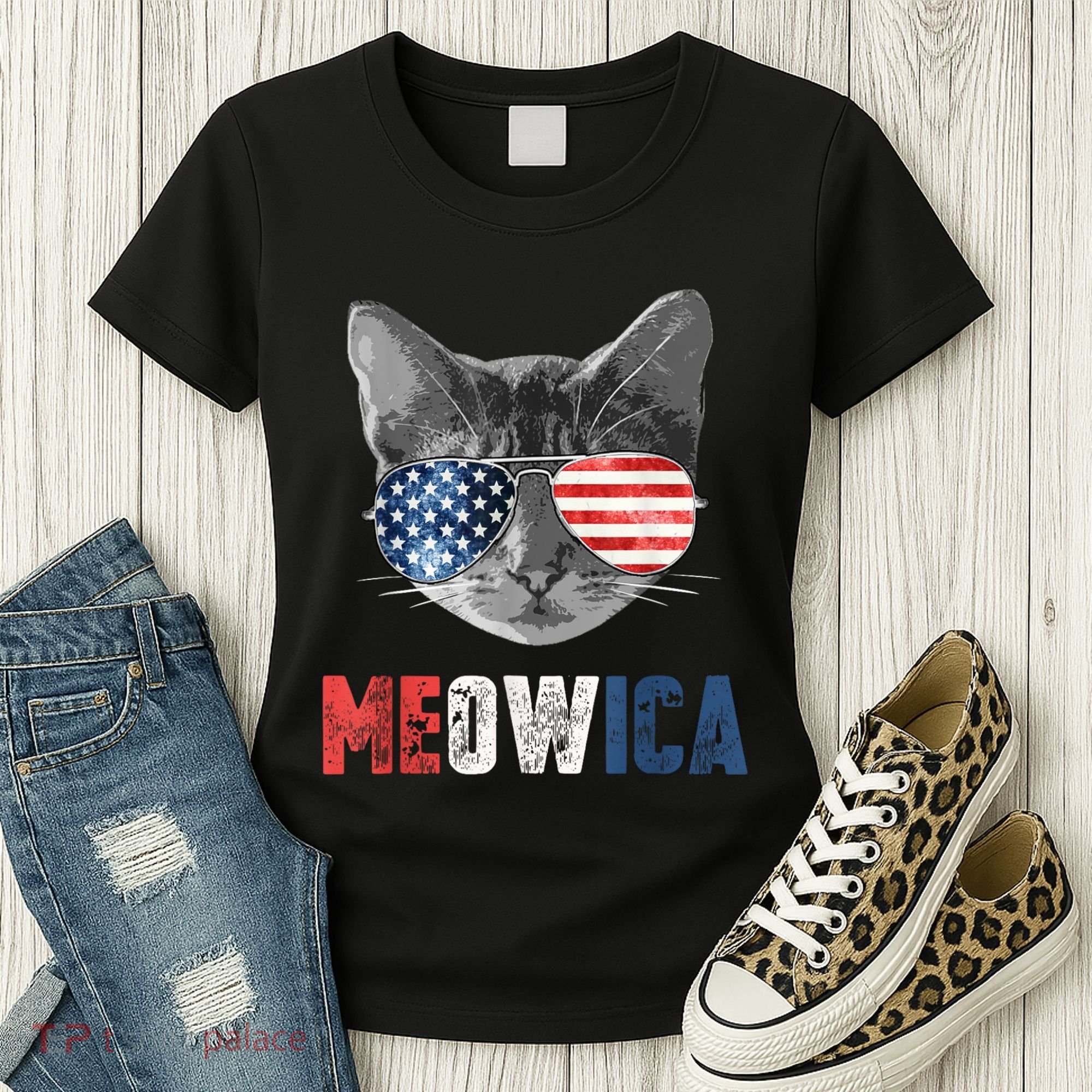 4th Of July Bald Eagle Mullet Meowica Usa Usa Merica Women's T-Shirt