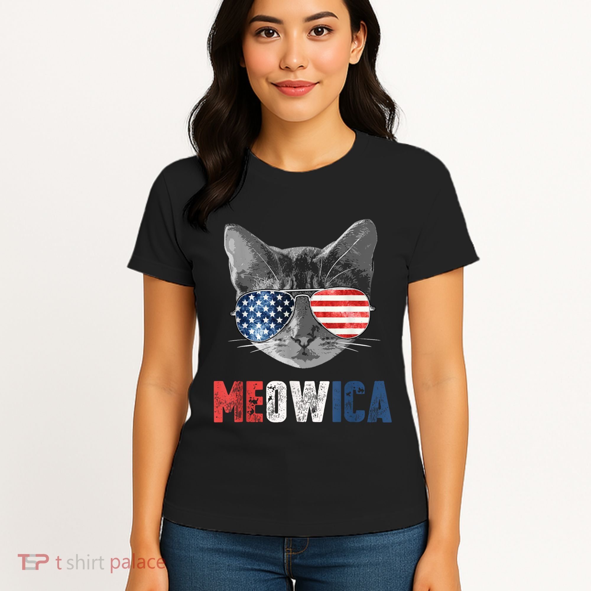 4th Of July Bald Eagle Mullet Meowica Usa Usa Merica Women's T-Shirt