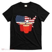 4th Of July I Beer Pong American Flag I College Party T-Shirt thumb 0