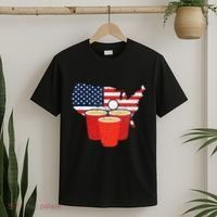 4th Of July I Beer Pong American Flag I College Party T-Shirt thumb 2