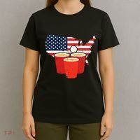4th Of July I Beer Pong American Flag I College Party T-Shirt thumb 4