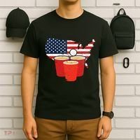 4th Of July I Beer Pong American Flag I College Party T-Shirt thumb 6