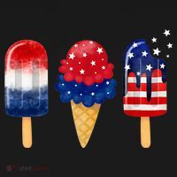 4th of July Popsicle American Flag Patriotic Summer Boy Girl Women's Hoodie thumb 2