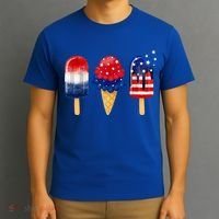 4th of July Popsicle American Flag Patriotic Summer Boy Girl T-Shirt thumb 3