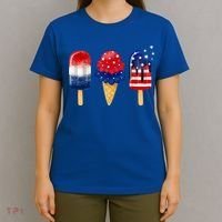 4th of July Popsicle American Flag Patriotic Summer Boy Girl T-Shirt thumb 4
