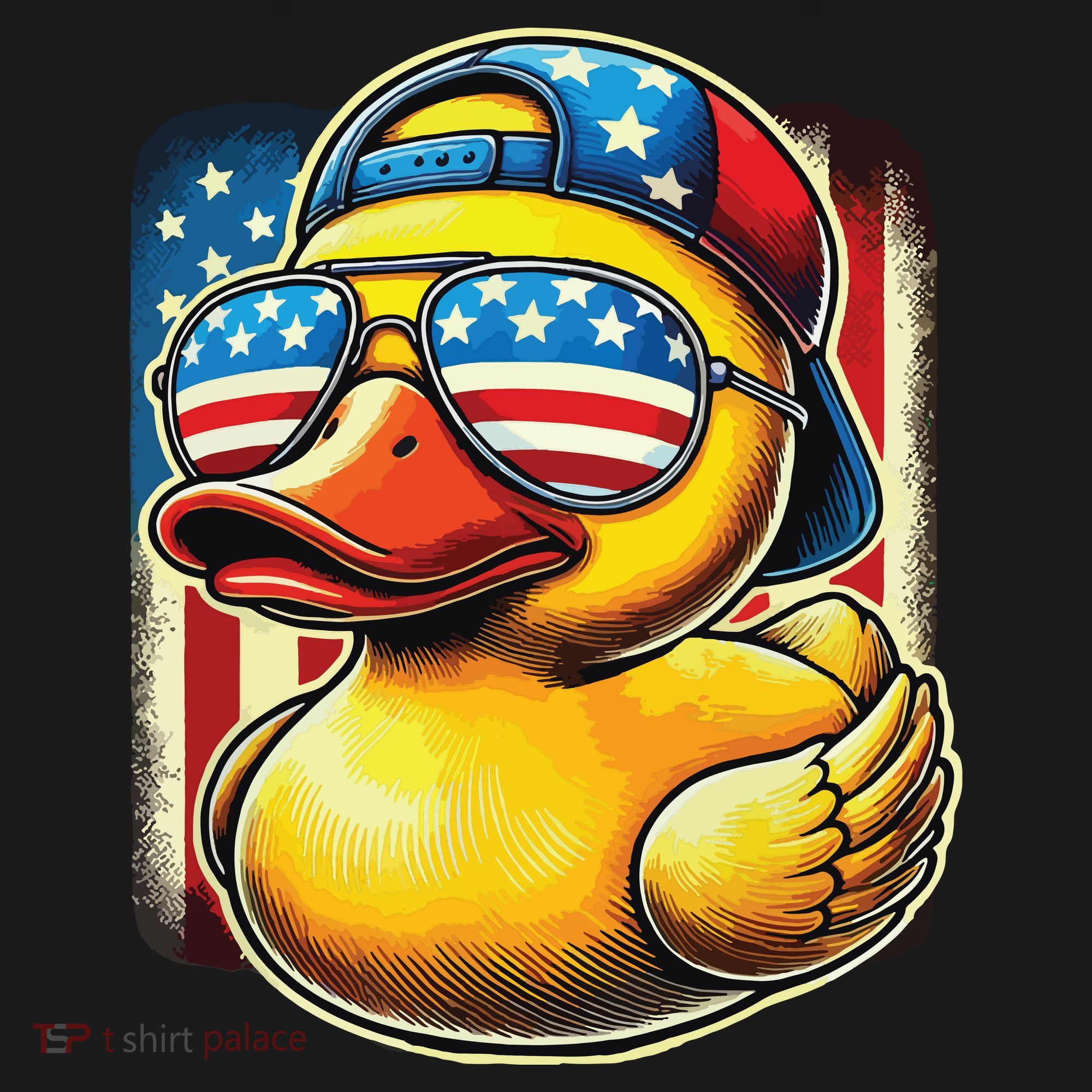 4th Of July Patriotic Rubber Duck Usa Flag Gift Funny Duck Long Sleeve Shirt