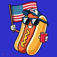 4th Of July Hotdog Funny Fourth Of July Patriotic T-Shirt thumb 7