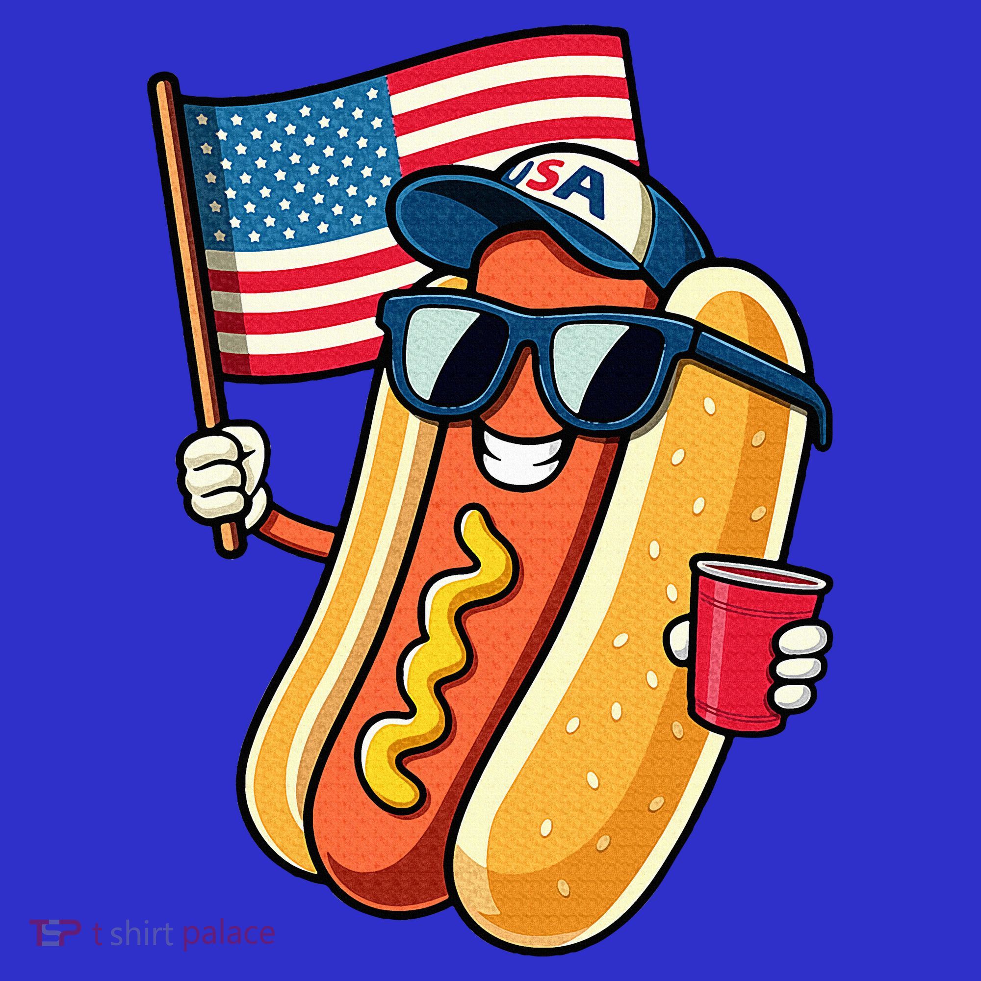 4th Of July Hotdog Funny Fourth Of July Patriotic T-Shirt