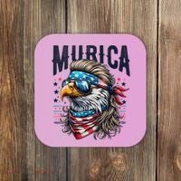 4th Of July Bald Eagle Mullet Murica Usa Usa Merica Coaster thumb 0