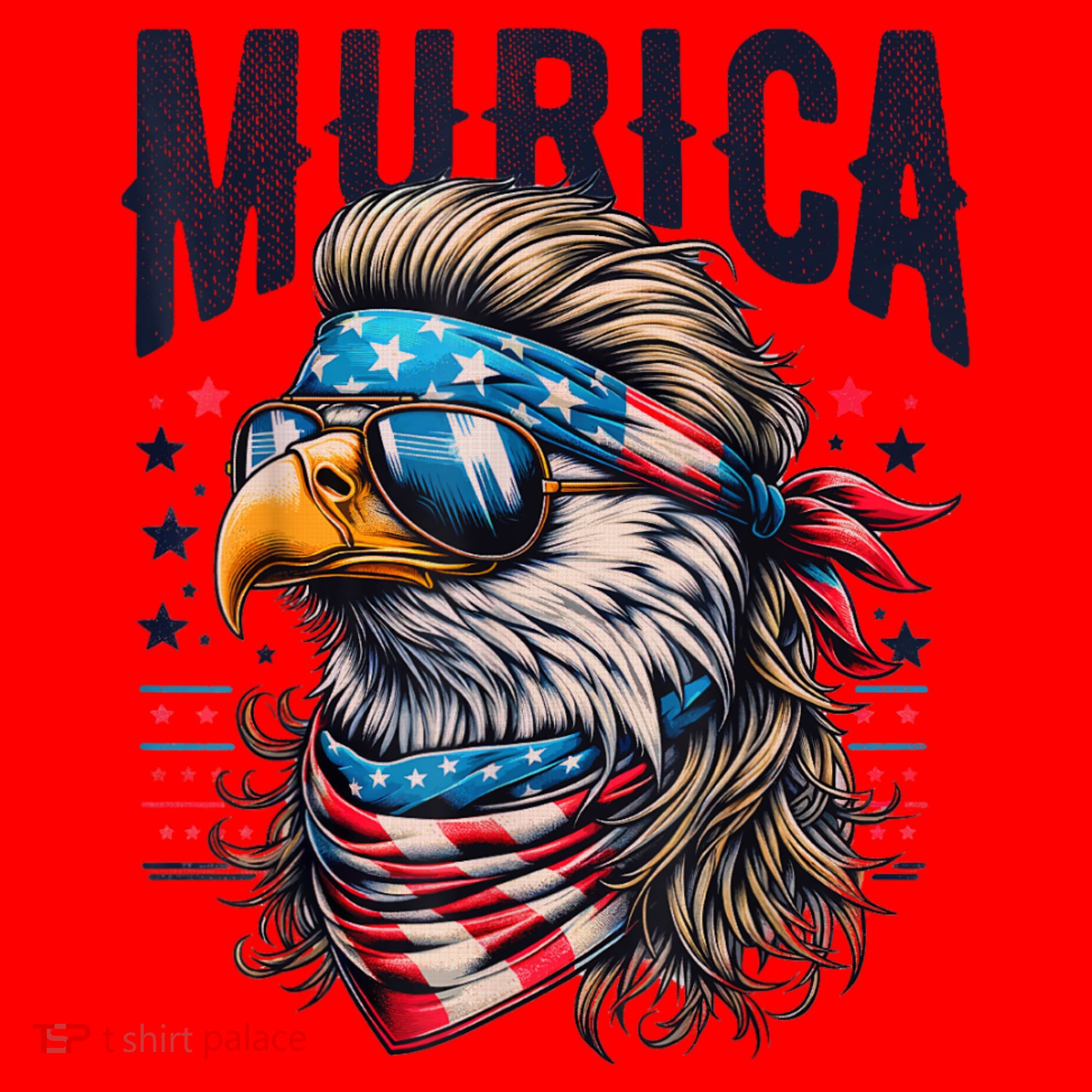 4th Of July Bald Eagle Mullet Murica Usa Usa Merica Santa Hat