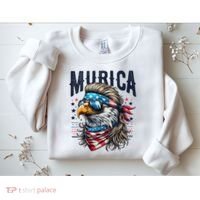 4th Of July Bald Eagle Mullet Murica Usa Usa Merica Sweatshirt thumb 2