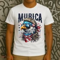 4th Of July Bald Eagle Mullet Murica Usa Usa Merica T-Shirt thumb 3