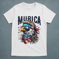 4th Of July Bald Eagle Mullet Murica Usa Usa Merica T-Shirt thumb 5