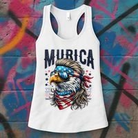 4th Of July Bald Eagle Mullet Murica Usa Usa Merica Women's Tank Top thumb 3