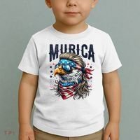 4th Of July Bald Eagle Mullet Murica Usa Usa Merica Toddler T-Shirt thumb 2