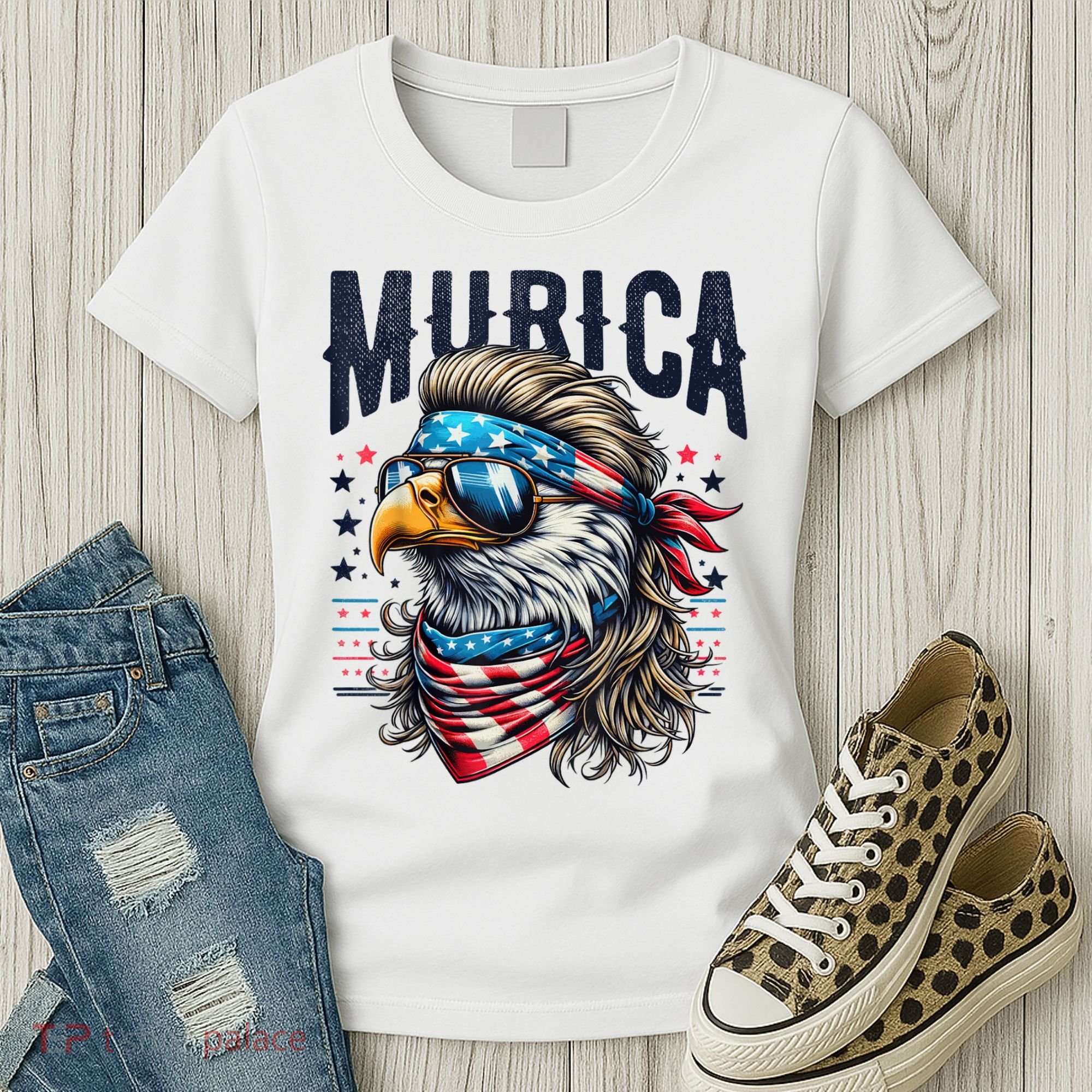 4th Of July Bald Eagle Mullet Murica Usa Usa Merica Women's T-Shirt