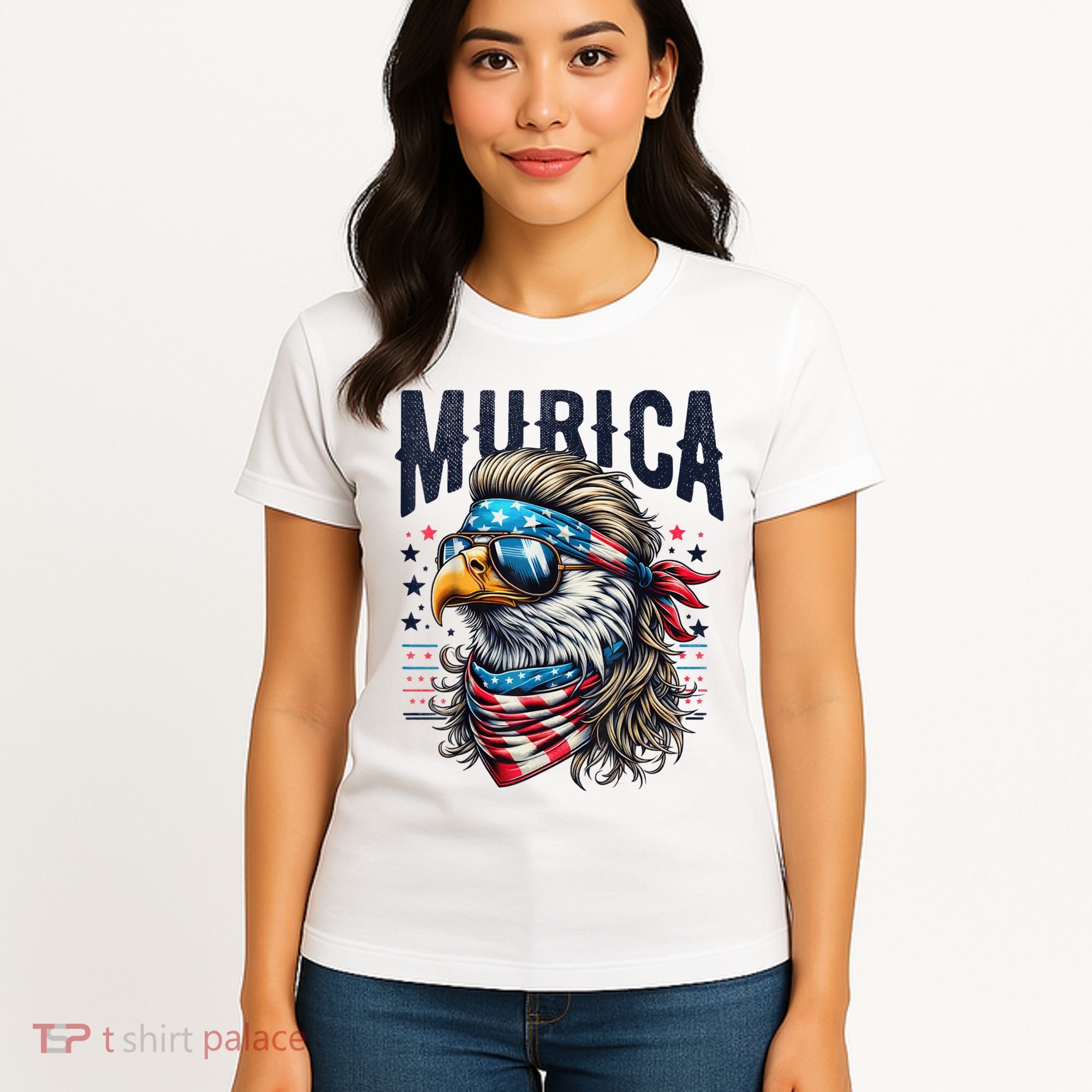 4th Of July Bald Eagle Mullet Murica Usa Usa Merica Women's T-Shirt