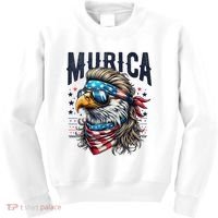 4th Of July Bald Eagle Mullet Murica Usa Usa Merica Kids Sweatshirt thumb 0