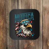4th Of July Bald Eagle Mullet Murica Usa Usa Merica Coaster thumb 0