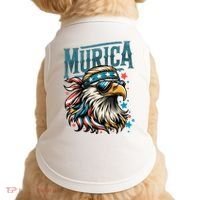 4th Of July Bald Eagle Mullet Murica Usa Usa Merica Doggie Tank thumb 0