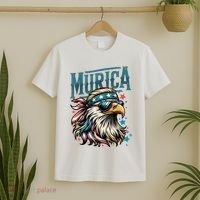 4th Of July Bald Eagle Mullet Murica Usa Usa Merica T-Shirt thumb 2