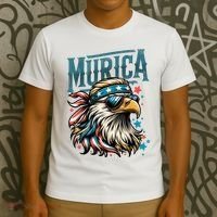 4th Of July Bald Eagle Mullet Murica Usa Usa Merica T-Shirt thumb 3