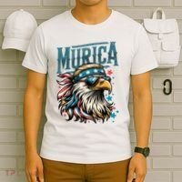 4th Of July Bald Eagle Mullet Murica Usa Usa Merica T-Shirt thumb 6