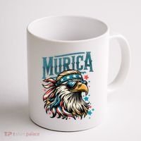 4th Of July Bald Eagle Mullet Murica Usa Usa Merica Coffee Mug thumb 1