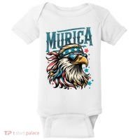 4th Of July Bald Eagle Mullet Murica Usa Usa Merica Baby Bodysuit thumb 0