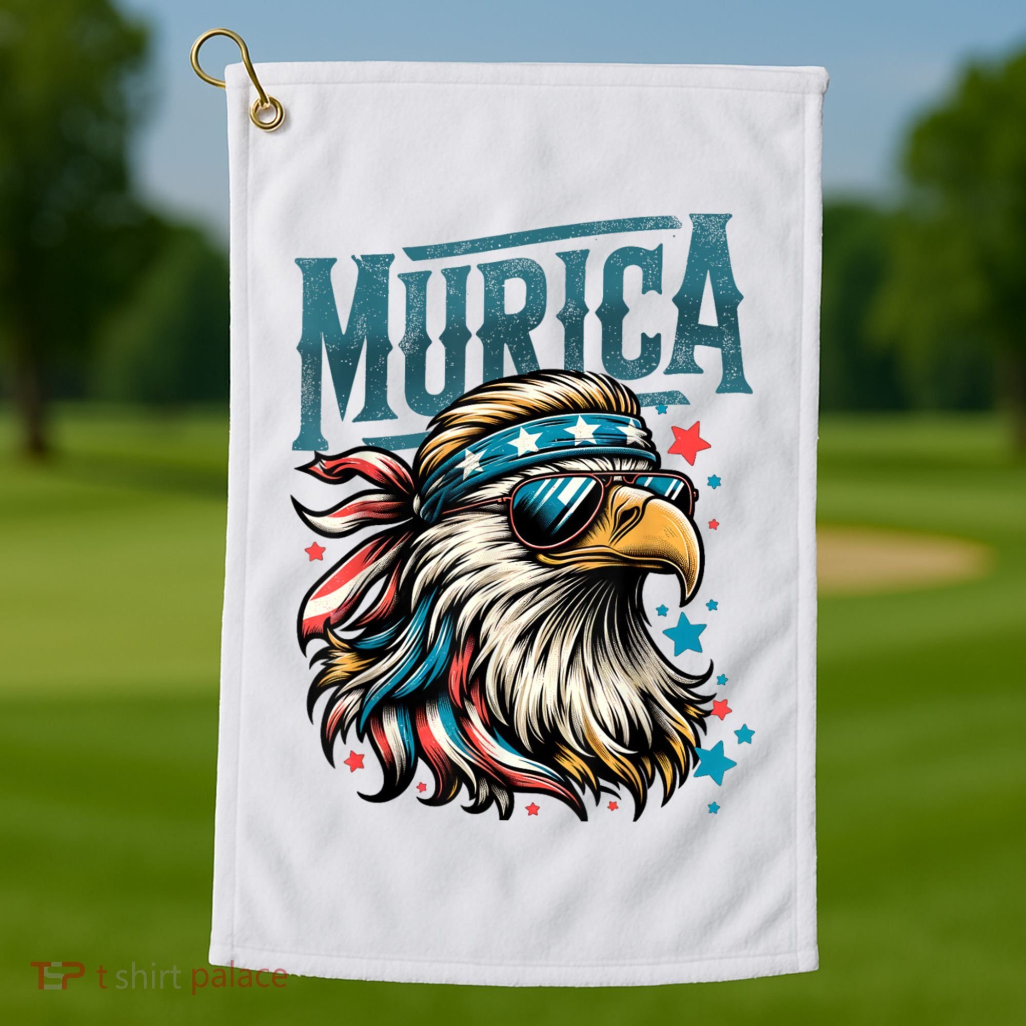 4th Of July Bald Eagle Mullet Murica Usa Usa Merica Golf Towel