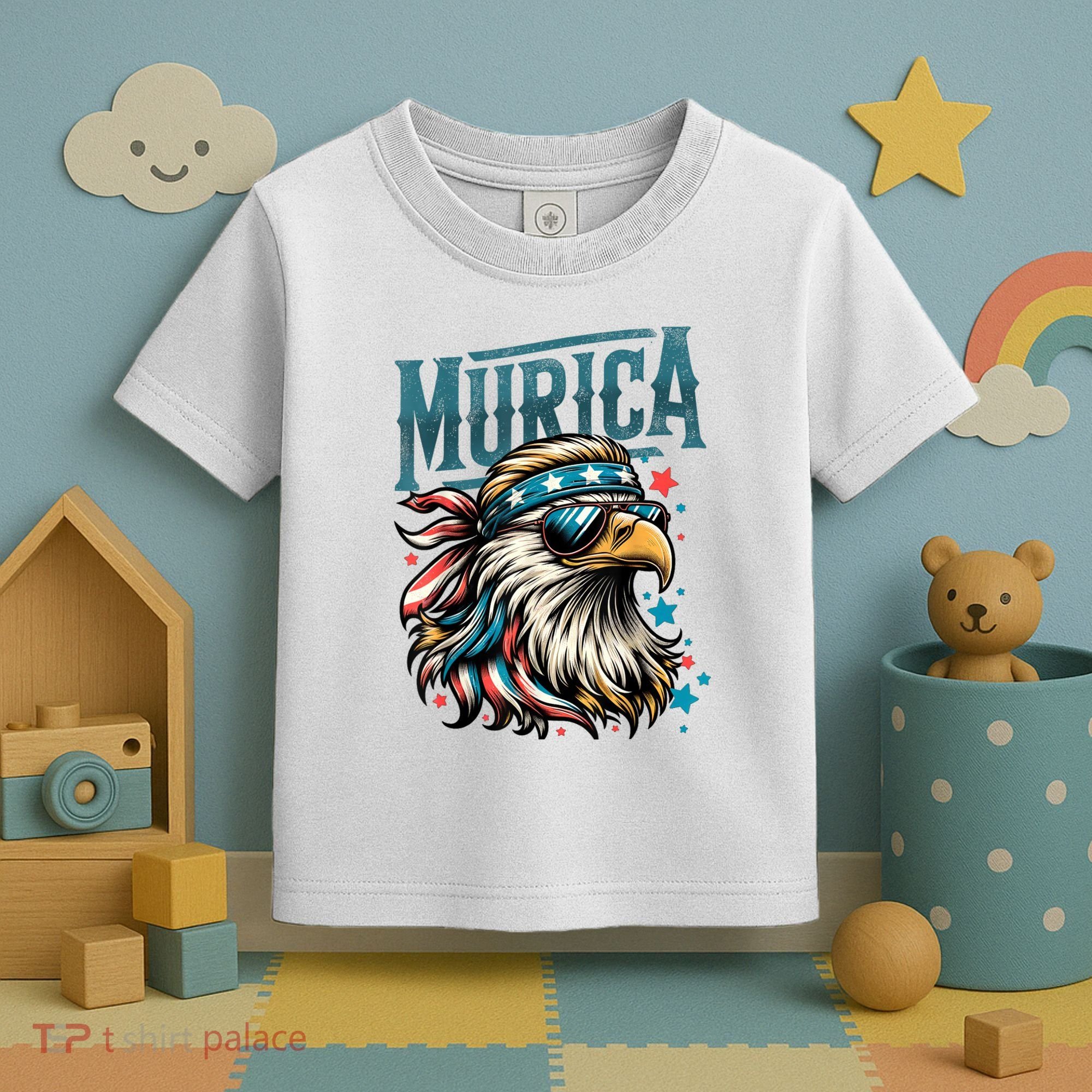 4th Of July Bald Eagle Mullet Murica Usa Usa Merica Toddler T-Shirt