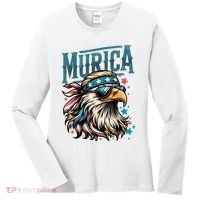 4th Of July Bald Eagle Mullet Murica Usa Usa Merica Women's Long Sleeve Shirt thumb 0