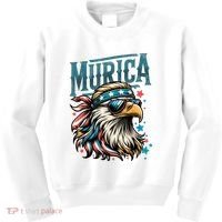4th Of July Bald Eagle Mullet Murica Usa Usa Merica Kids Sweatshirt thumb 0
