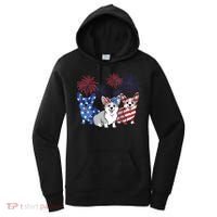 4th Of July American Flag Corgi Patriotic Dog Women's Hoodie thumb 0