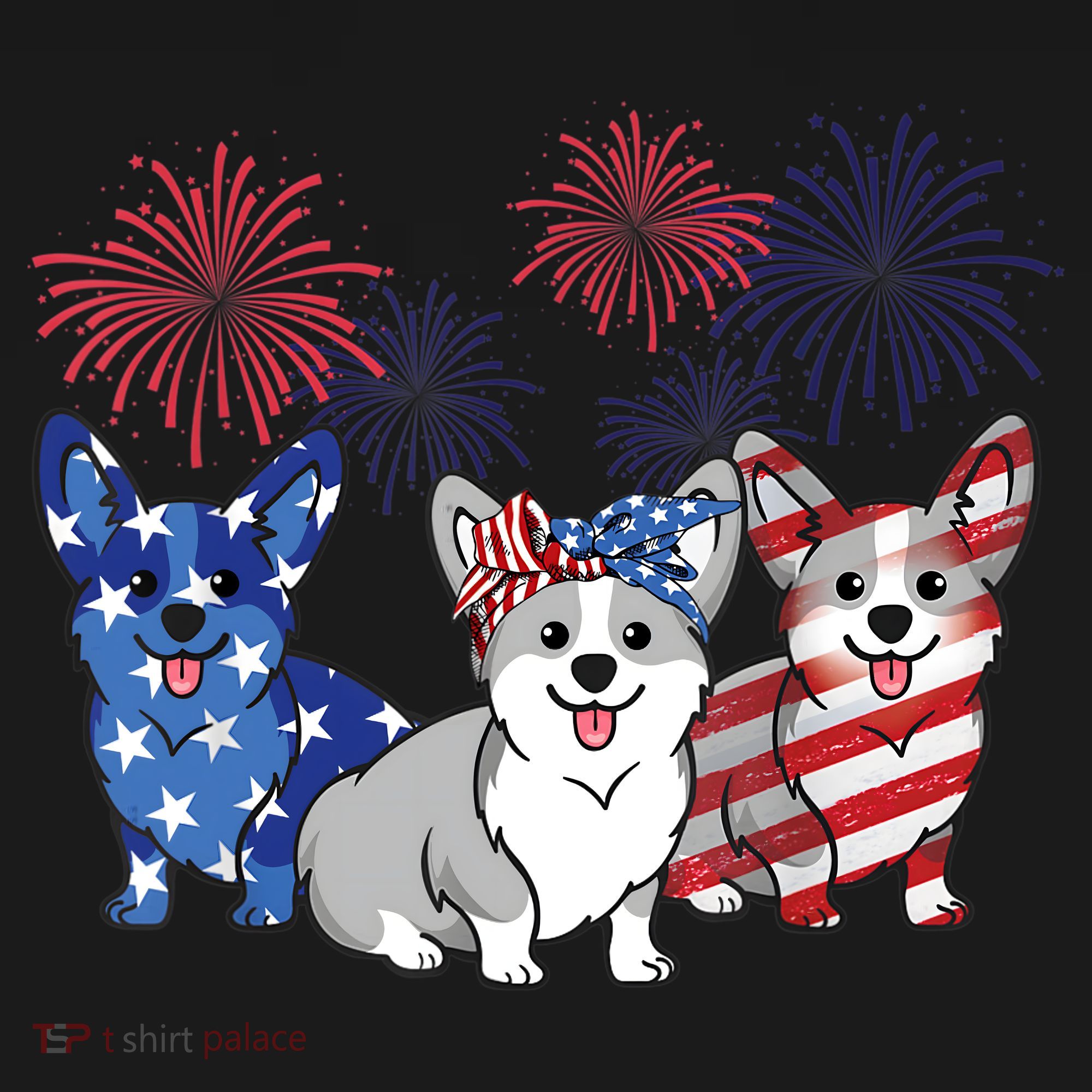 4th Of July American Flag Corgi Patriotic Dog Women's Hoodie