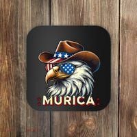 4th Of July Bald Eagle Mullet Murica Usa Usa Merica Coaster thumb 0